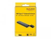 Delock 42635 Externe behuizing voor M.2 PCIe NVMe SSD USB-C, M.2 10 GBit/s 2260, 2230, 2242, 2280 42635 - thumbnail