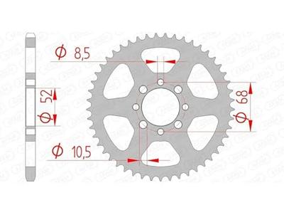 ESJOT Chain wheel afam 420 37z steel silver