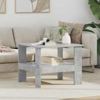 Salontafel Beton Grijs 57 x 55 x 45 cm Bewerkt hout - thumbnail