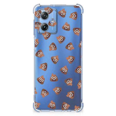 Doorzichtige Silicone Hoesje voor Motorola Moto G54 Poep Emojis Doorzichtige Silicone Hoesje voor Motorola Moto G54 Poep Emojis