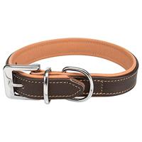 TRIXIE HALSBAND HOND ACTIVE COMFORT LEER BRUIN / LICHTBRUIN 31-37X2,5 CM - thumbnail