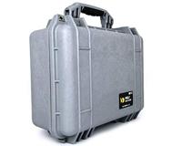 Peli 1450 Stootbestendige Koffer Voor Het Vervoeren Van Kwetsbare Meetinstrumenten En Elektronica, Ip67 Waterdicht, Capaciteit: 15L, Gemaakt In Duitsland, Zonder Schuim, Kleur: Zilver - thumbnail