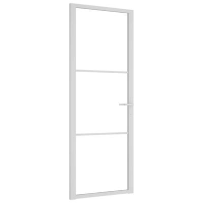 VidaXL Binnendeur 76x201,5 cm esg-glas en aluminium wit