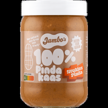 Jumbo&apos;s 100% Pindakaas Stukjes Pinda 600 g