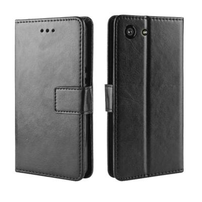 Retro Crazy Horse textuur horizontale Flip lederen case voor Sony Xperia ACE SO-02L met houder & kaartsleuven & fotolijstjes (zwart) Retro Crazy Horse textuur horizontale Flip lederen case voor Sony Xperia ACE SO-02L met houder & kaartsleuven & fotolijstjes (zwart)