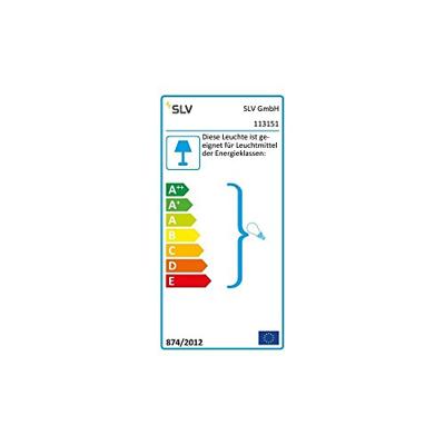 SLV InbouwspotHorn Slant 10,3cm wit - 113151