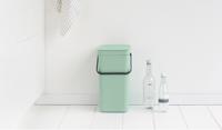 Brabantia Sort & Go afvalemmer 16 liter jade green - thumbnail