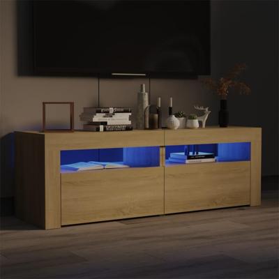 Tv-meubel met LED-verlichting 120x35x40cm sonoma eikenkleurig Tv-meubel met LED-verlichting 120x35x40cm sonoma eikenkleurig