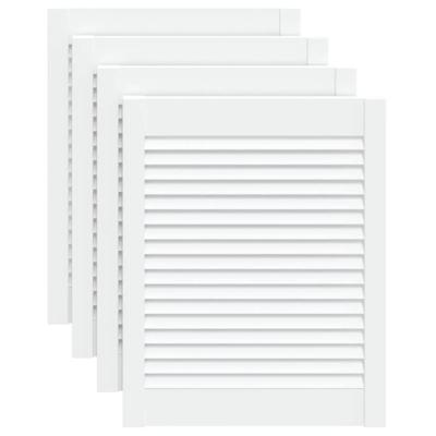 VidaXL Kastdeuren met lamellen 4 st 61,5x49,4 cm grenenhout wit VidaXL Kastdeuren met lamellen 4 st 61,5x49,4 cm grenenhout wit