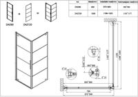Saqu Devine industriële douchecabine met draaideur incl. antikalk 90x100x210 cm geborsteld grijs - thumbnail
