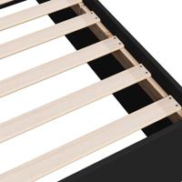Bedframe bewerkt hout zwart 90x200 cm - thumbnail