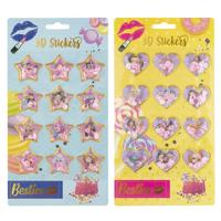 Grafix 3D glitter stickers pak a 12 - thumbnail