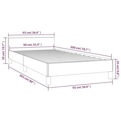 Bedframe met hoofdeinde fluweel donkergrijs 90x200 cm Bedframe met hoofdeinde fluweel donkergrijs 90x200 cm