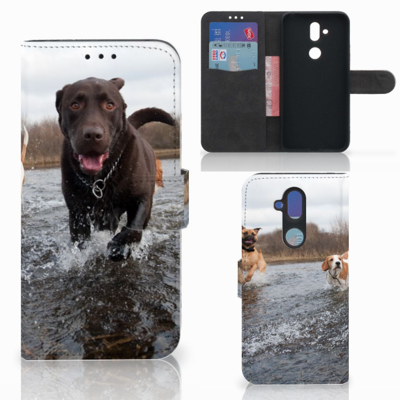 Nokia 8.1 Telefoonhoesje met Pasjes Honden Labrador Nokia 8.1 Telefoonhoesje met Pasjes Honden Labrador