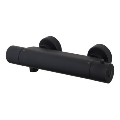 Douchekraan Xellanz Eco Cool Touch | Opbouw | Thermostaatkraan | 1-weg | hoh 15 cm | 2-knops | Rond | Zwart - thumbnail