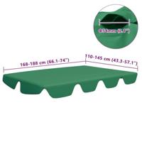 Vervangingsluifel voor schommelbank 188/168x110/145 cm crme - thumbnail