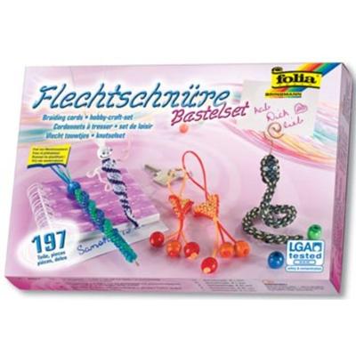 Creatieve doos SCOUBIDOU FOLIA vlechtgarens met benodigdheden / toebehoren meerkleurig