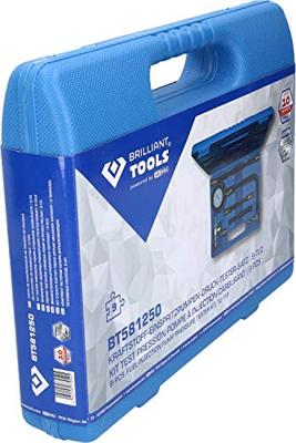 Brilliant Tools BT581250 Druktestset voor brandstof-inspuitpompen, 9-delig Brilliant Tools BT581250 Druktestset voor brandstof-inspuitpompen, 9-delig
