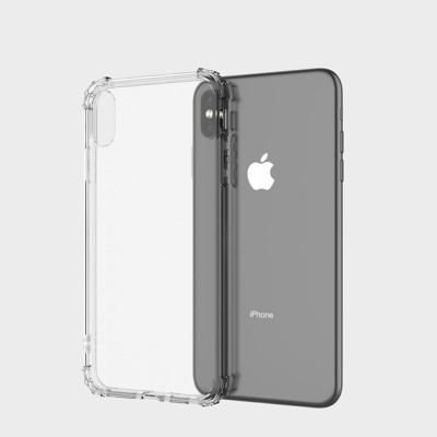 Schokbestendige transparante TPU softcase voor iPhone XS Max (transparant)