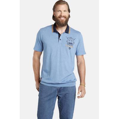 Jan Vanderstorm loose fit polo Plus Size blauw Jan Vanderstorm loose fit polo Plus Size blauw