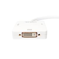 LogiLink CV0045A Adapter [1x Mini-DisplayPort stekker - 1x DVI-bus 24+5-polig, HDMI-bus] Wit 15.00 cm - thumbnail
