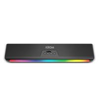 KROM K-POP- Soundbar 2x3 RMS, stereogeluid, Bluetooth, TF-kaartslot, RGB LED, USB, extra aansluiting 3,5 mm jack, afmetingen 280 x 59 x 60 mm, kleur zwart - thumbnail