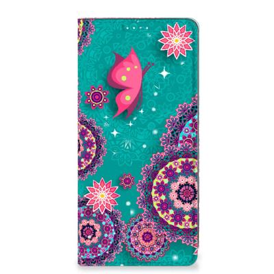 Samsung Galaxy A71 | Bookcase | Cirkels en Vlinders Samsung Galaxy A71 | Bookcase | Cirkels en Vlinders