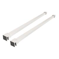 Set Slim stabilisatiestangen wit tbv vrijstaande inloopdouche - thumbnail