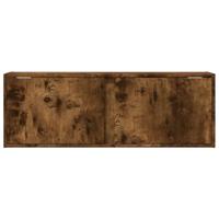 Tv-wandmeubel met LED-verlichting 100x31x35 cm gerookt eiken - thumbnail