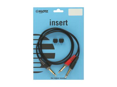 Klotz AY1-0600 2x jack 2p - 1x jack 3p verloopkabel 6 meter