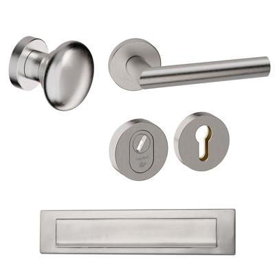 Hardbrass Roestvrijstalen voordeurset SKG3