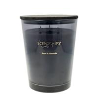Geurkaars Rose & Almonds XL Geurkaars Donker Grijs - 1870gr - Scentchips - thumbnail