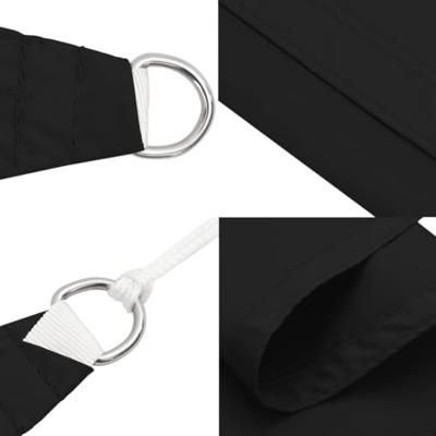 VidaXL Zonnescherm rechthoekig 2x4 m oxford stof zwart