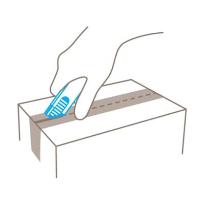 Martor Veiligheidsmes | lengte 100mm | breedte 7,8mm | hoogte 25,5mm | snijdiepte 8,5 mm | 1 stuk - 444.02 444.02