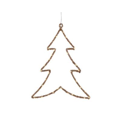 Kerstversiering Lumineo Gouden Metaal 34 x 46 cm Kerstversiering Lumineo Gouden Metaal 34 x 46 cm