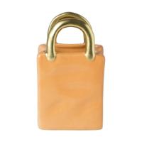 Vaas handtas - oranje - 13.5x8x6 cm - thumbnail