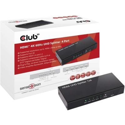 CLUB3D HDMI 2.0 UHD Splitter 4 Ports CLUB3D HDMI 2.0 UHD Splitter 4 Ports