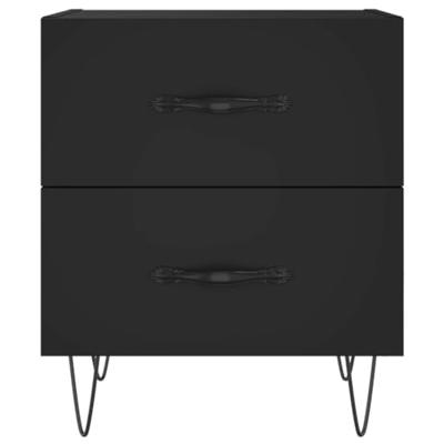 Nachtkastjes 2 st 40x35x47,5 cm bewerkt hout zwart
