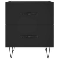 Nachtkastjes 2 st 40x35x47,5 cm bewerkt hout zwart - thumbnail
