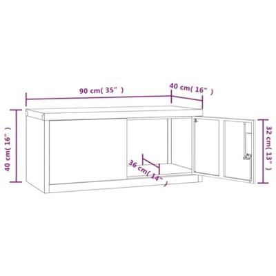 Archiefkast 90x40x40 cm staal wit - thumbnail