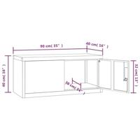 Archiefkast 90x40x40 cm staal wit - thumbnail