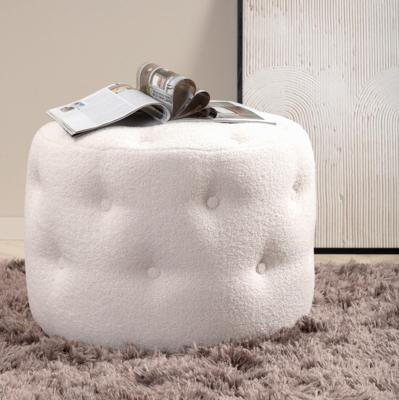 Nohr Poef 'Melony' Teddy, kleur Off White Nohr Poef 'Melony' Teddy, kleur Off White
