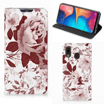 Bookcase Samsung Galaxy A30 Watercolor Flowers Bookcase Samsung Galaxy A30 Watercolor Flowers