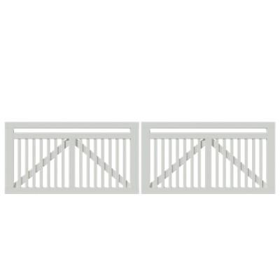 Wit Houten Dubelle Tuinpoort Linea 300 x 80 CM