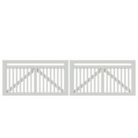 Wit Houten Dubelle Tuinpoort Linea 300 x 80 CM - thumbnail