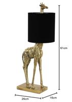 Light & Living Tafellamp 'Giraffe' 61cm, kleur Antiek Brons/Zwart - thumbnail
