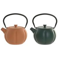 Theepot Home ESPRIT Groen Oranje Roestvrij staal Ijzer 1 L (2 Stuks) - thumbnail