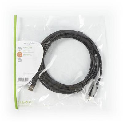 USB 2.0-Kabel | A Male - B Male | 5,0 m | Zwart