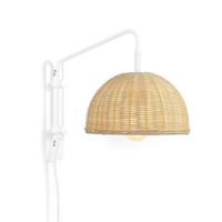Kave Home Wandlamp 'Damila' Rotan, kleur Wit - thumbnail