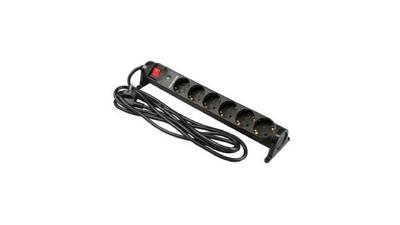 VB 61058 draai tafelcontactdoos 6-voudig 3x1,5 3m + schakelaar monteerbaar